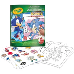 album da colorare con sticker - sonic