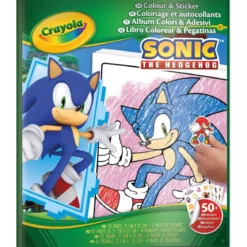 album da colorare con sticker - sonic