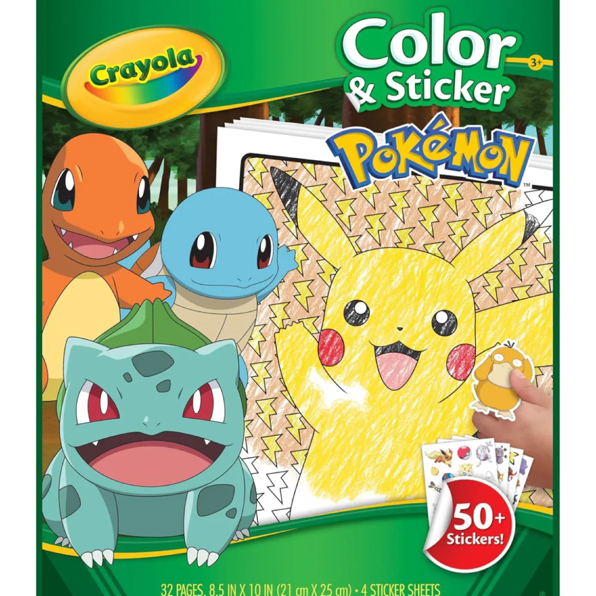 album da colorare con sticker - pokemon