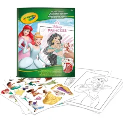album da colorare con sticker - principesse disney