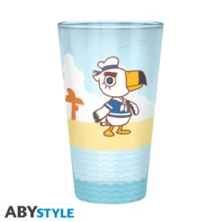 animal crossing - bicchiere 400ml - personaggi da spiaggia
