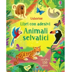 animali selvatici. libri con adesivi. ediz. a colori