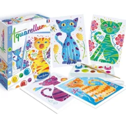 aquarellum gatti - 2 disegni e 3 colori