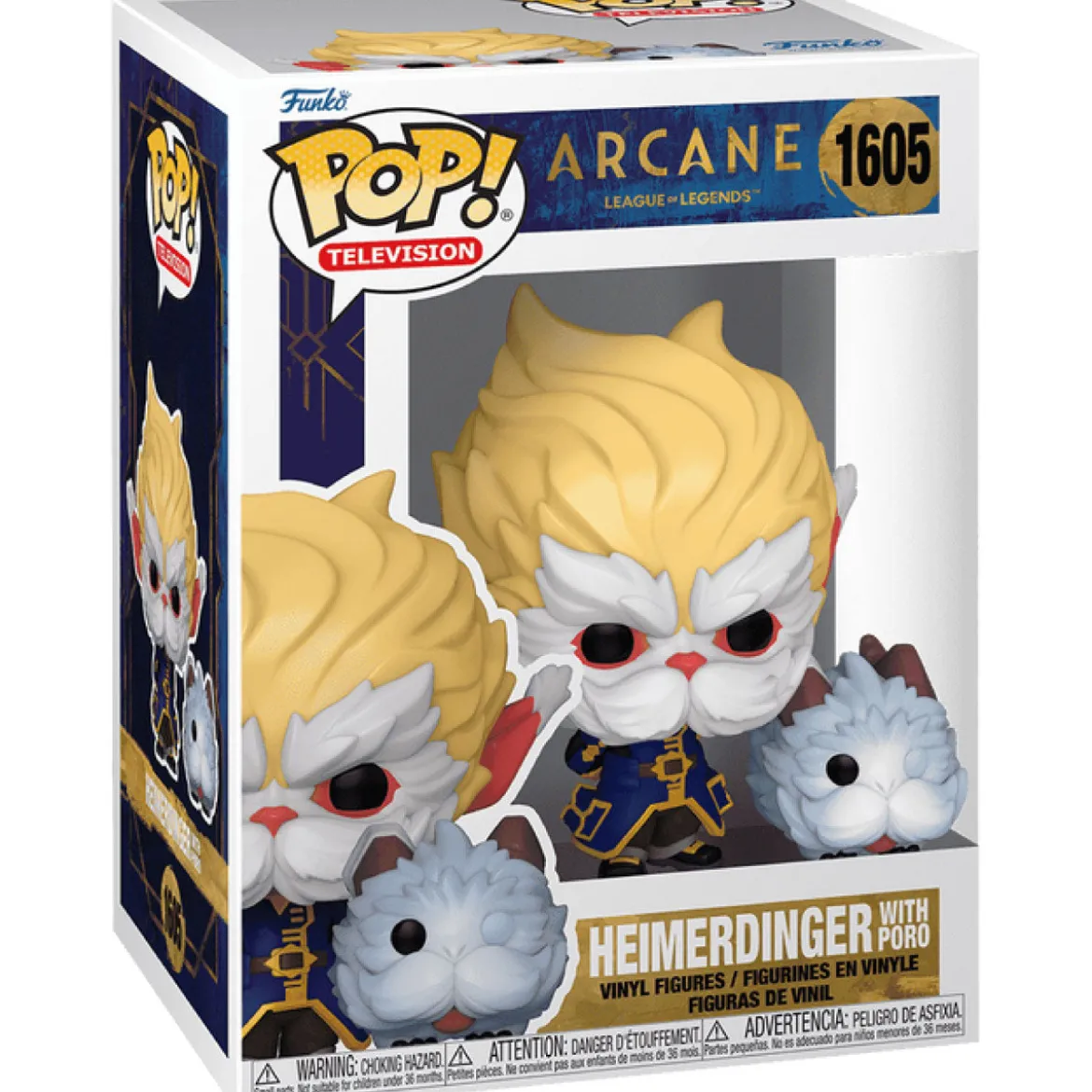 arcane: league of legens - heimerdinger with poro 9cm - funko pop! 1605