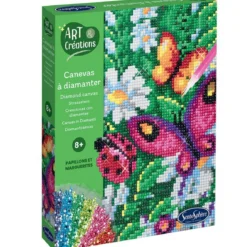 art & creations - canevas a diamanter - farfalle e coccinelle