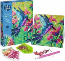 art & creations - canevas à diamanter - colibrì