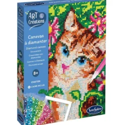 art & creations - diamond canvas - gatto