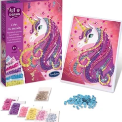 art & creations - sequin art - unicorno