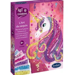 art & creations - sequin art - unicorno