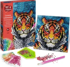 art e créations - canevas a diamanter - tigre