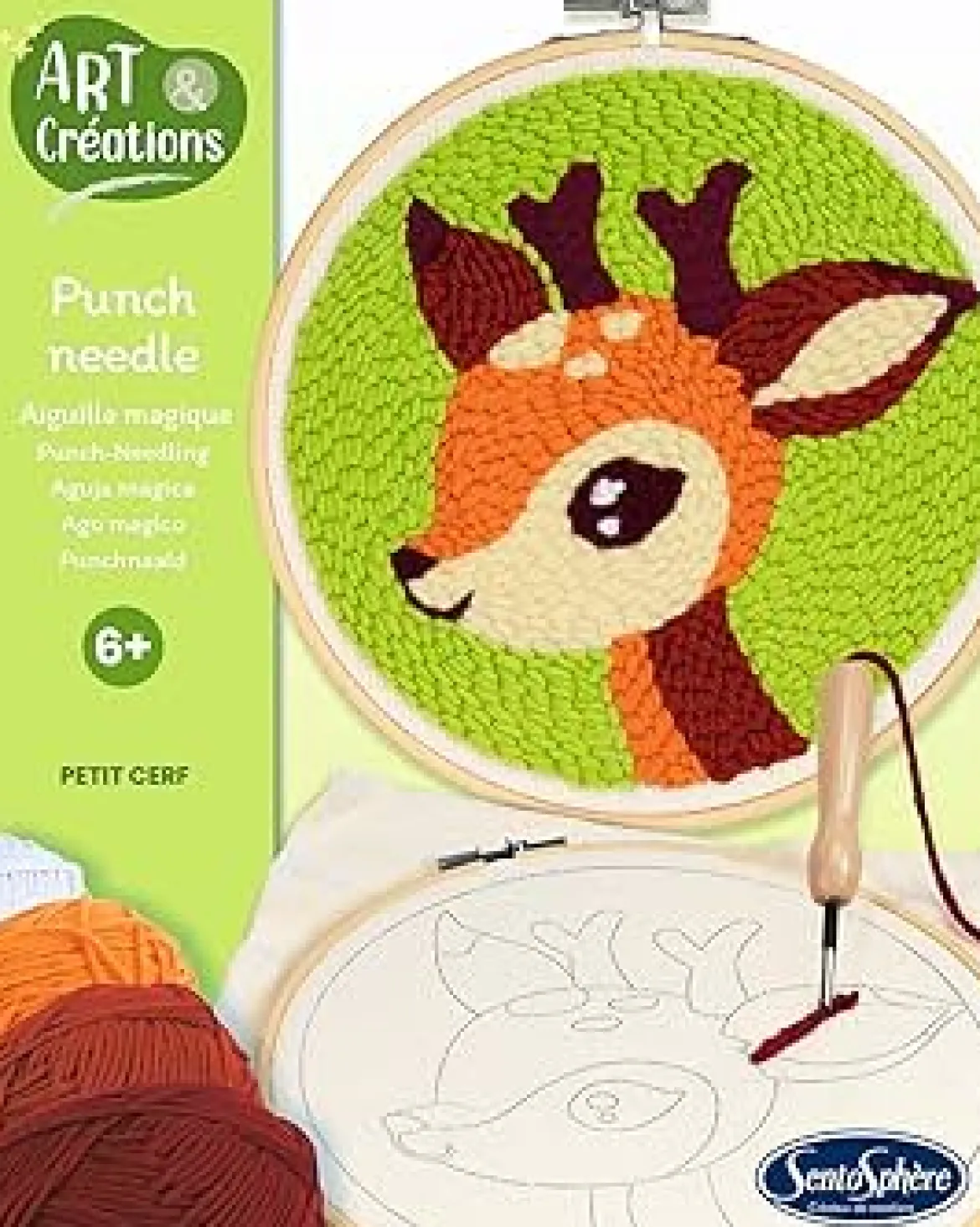 art e creations - punch needle - cerbiatto