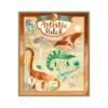 artistic patch dinosaurus- quadretti da decorare con fogli metallizzati