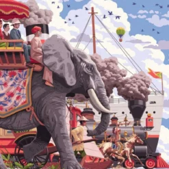 art & soul - around the world in 80 days - puzzle 750 pezzi