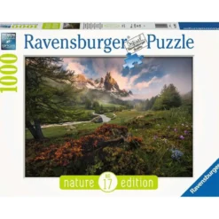 atmosfera pittoresca nella vallée de la clarée - alpi francesi - puzzle 1000 pezzi