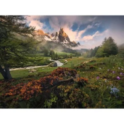 atmosfera pittoresca nella vallée de la clarée - alpi francesi - puzzle 1000 pezzi