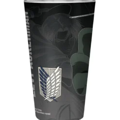 attack on titan - bicchiere large 400ml - glass levi s4