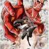 attack on titan - diorama acryl - eren vs gigante colossale