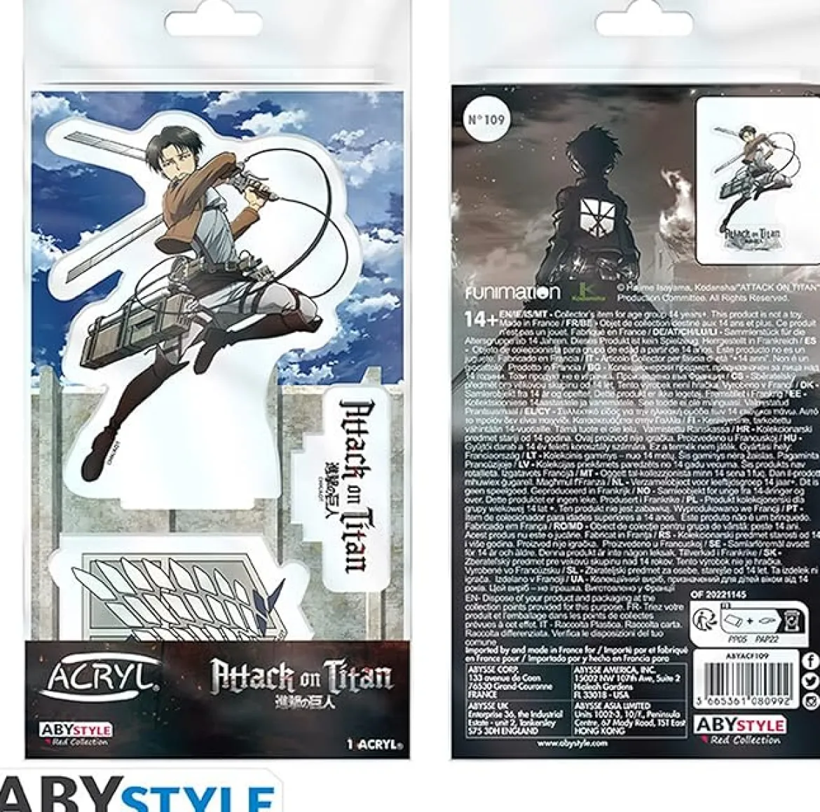 attack on titan - figure acryl - levi