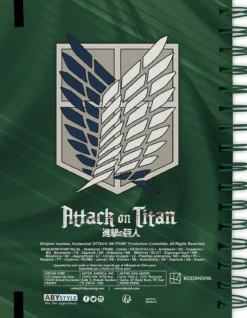 attack on titan - levi - agenda a5 a righe a spirale