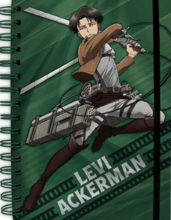 attack on titan - levi - agenda a5 a righe a spirale