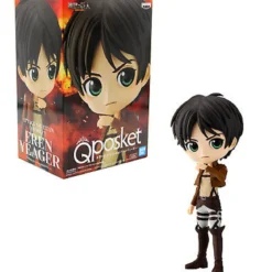 attack on titan - q posket - eren yeager (ver. a) - statua 14cm