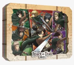 attack on titan - quadretto in legno 3d