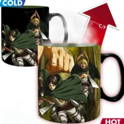 attack on titan - tazza heat change 460ml - titan eren s3