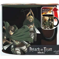 attack on titan - tazza heat change 460ml - titan eren s3