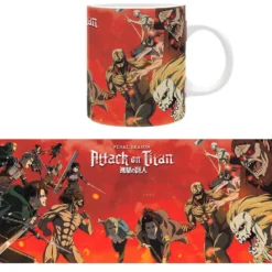 attack on titan - tazza 320ml - battle scene s4