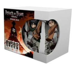 attack on titan - tazza 320ml - personaggi vari