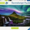 aurora over kirkjufell - puzzle 1000 pezzi