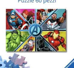 avengers - puzzle gigante 60 pezzi pavimento