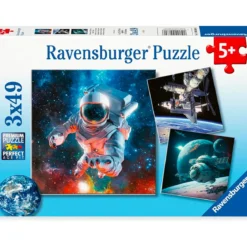 avventure nello spazio - puzzle 3x49 pezzi