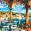 balcony view of lake como - puzzle 1000 pezzi