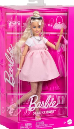 barbie deluxe style - abito rosa pastello con fiocco