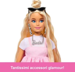 barbie deluxe style - abito rosa pastello con fiocco