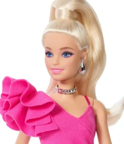barbie - fashionista deluxe - bionda con vestito fucsia