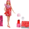 barbie party suprise make-up party bionda - vestito rosa