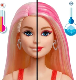 barbie party suprise make-up party bionda - vestito rosa