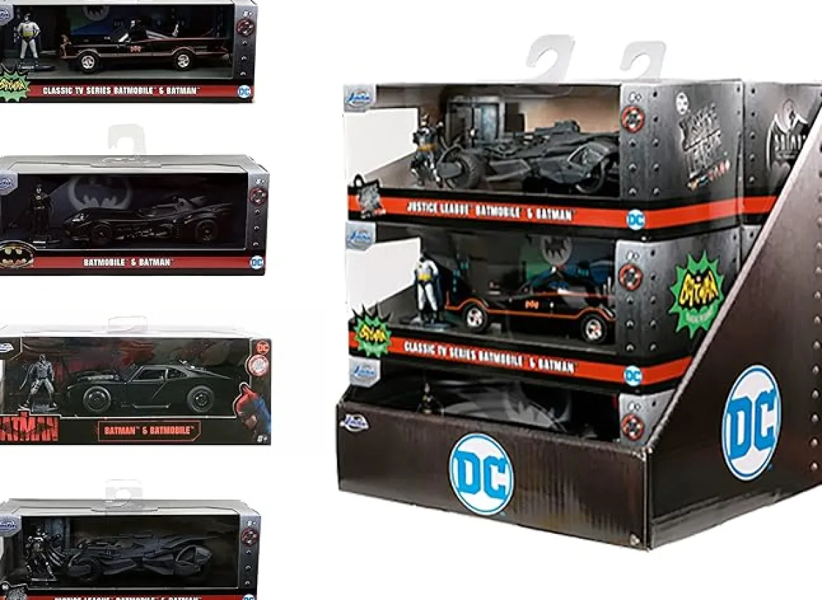batman & batmobile - 1:32 die cast - modello assortito