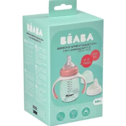 biberon da apprendimento 2in1 - 210 ml - rosa - incoraggia il tuo bambino all'indipendenza