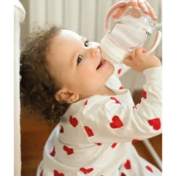 biberon da apprendimento 2in1 - 210 ml - rosa - incoraggia il tuo bambino all'indipendenza