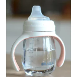 biberon da apprendimento 2in1 - 210 ml - rosa - incoraggia il tuo bambino all'indipendenza