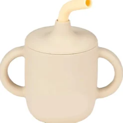 bicchiere con cannuccia sabbia (linea silicone)