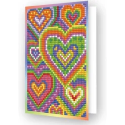 biglietto d'auguri - diamond dotz heart mosaic