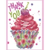 biglietto d'auguri - diamond dotz cup cake thank you