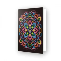 biglietto d'auguri - diamond dotz mandala colorato