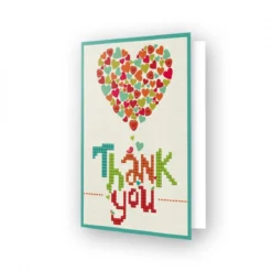 biglietto d'auguri - diamond dotz cuore con scritta thank you