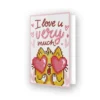 biglietto d'auguri - diamond dotz gatto con occhi a cuore