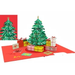 biglietto di auguri - albero di natale - kirigami